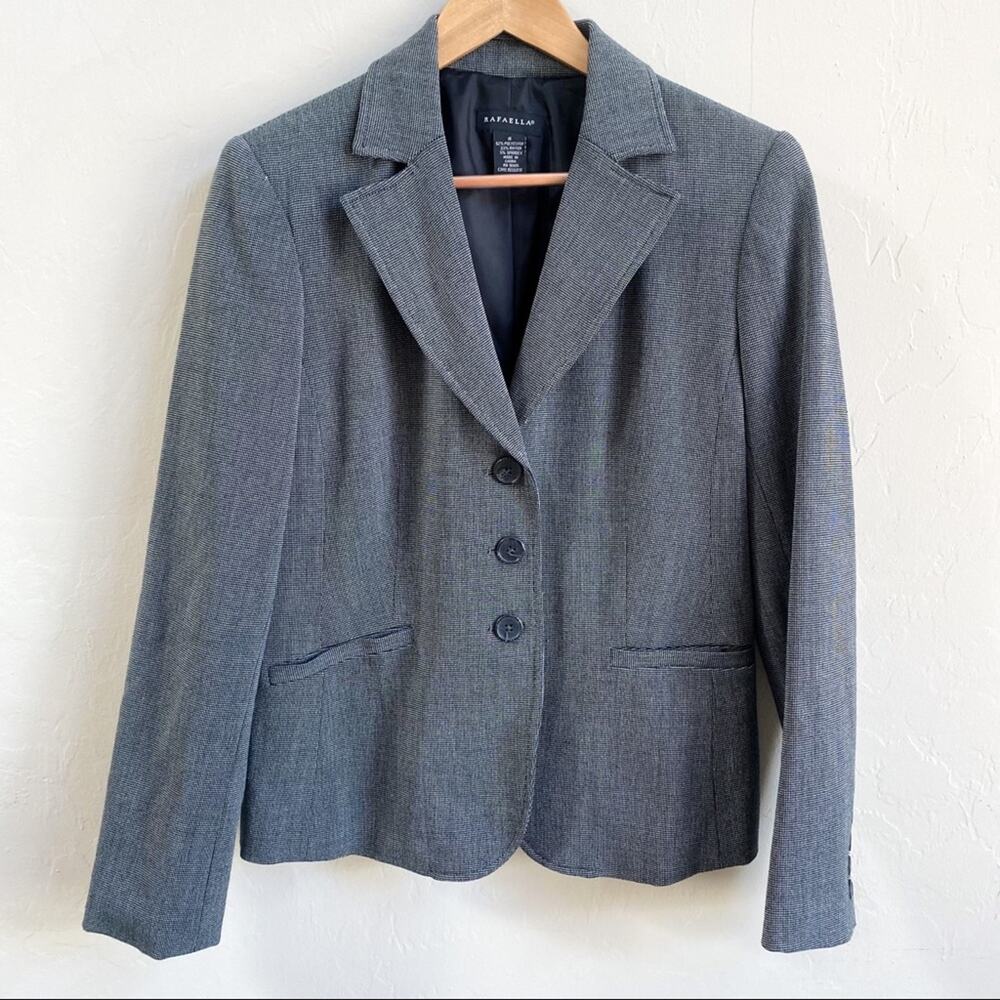 Rafaella Gray 3 Button Blazer Jacket